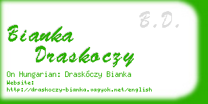 bianka draskoczy business card