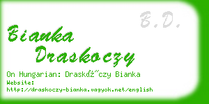 bianka draskoczy business card